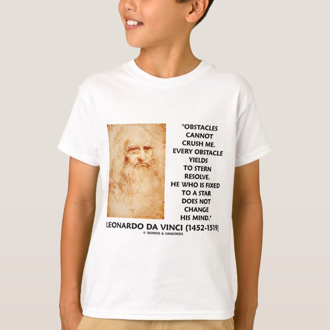 Camiseta Os obstáculos não podem esmagar-me fixado a umas (Frente)