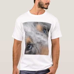 Camiseta Os olhos azuis do branco e do Tan dos SS Merle