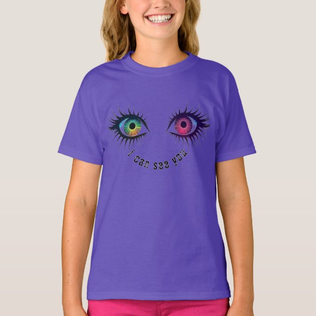 Camiseta Os olhos que eu posso te ver design (Frente)