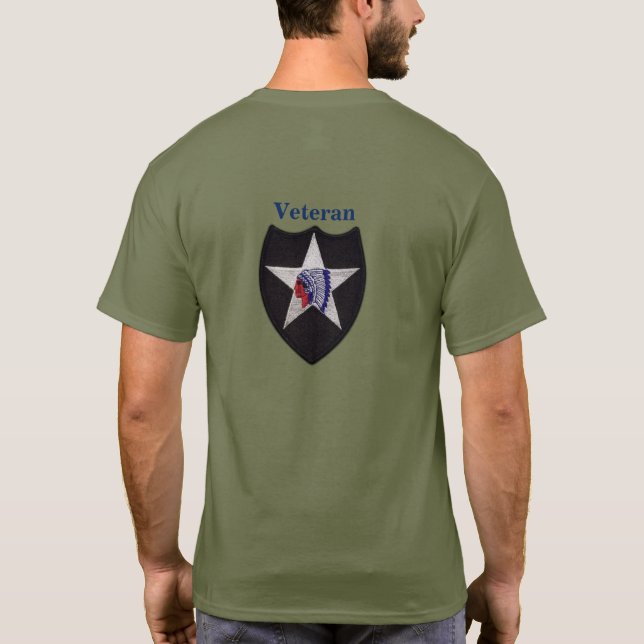 Camiseta os òs veteranos da identificação da divisão de (Verso)