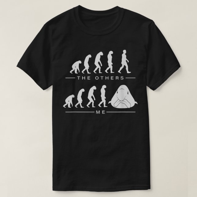 Camiseta Os outros e o Eu Evolution Blobfish (Frente do Design)