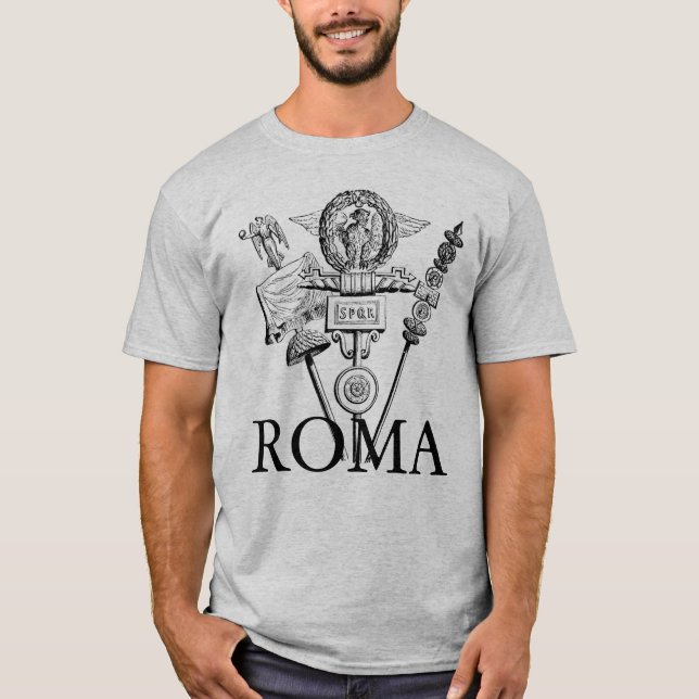 Camiseta Os padrões romanos (2 tomados partido) (Frente)