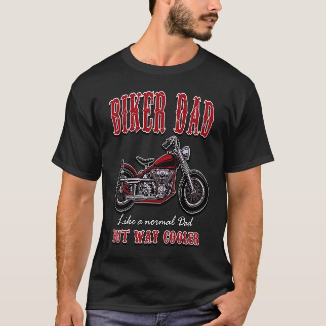 Camiseta Os Pais de Presente do Pai de motocicleta são mais (Frente)