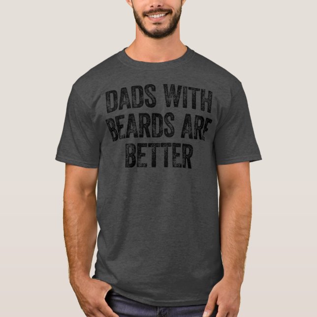 Camiseta Os Pais dias de os pais com barbas são melhores (Frente)