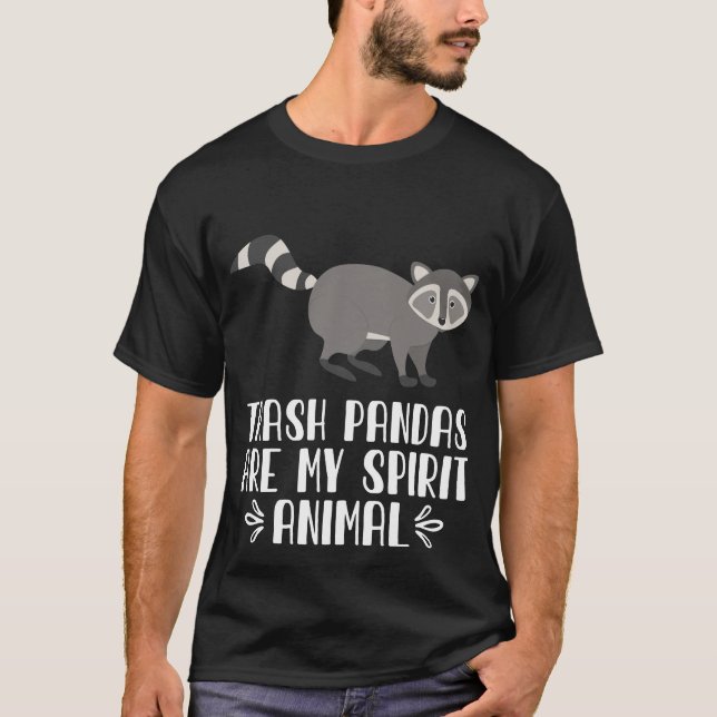 Camiseta Os Pandas De Lixo São O Meu Animal Espirituoso (Frente)