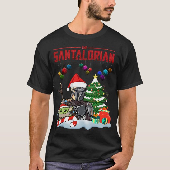 Camiseta Os Papais noeis de Natal Santalorianos  o Feliz Na (Frente)