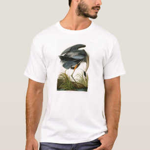 Camiseta Os pássaros de John Audubon da garça-real de