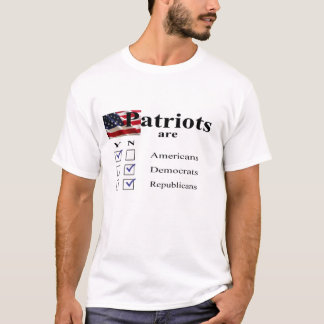 Camiseta Os patriotas são americanos