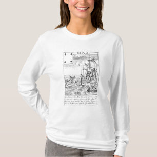 Camiseta Os peixes associam o cartão de jogo
