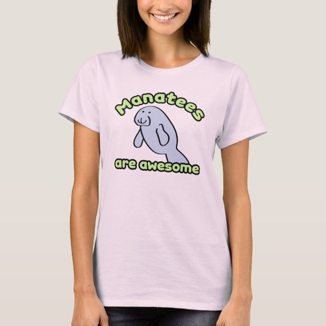 Camiseta Os peixes-boi são impressionantes (Frente)