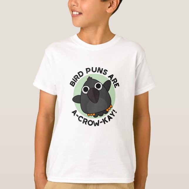 Camiseta Os Peixes De Pássaros São Um Crow-Kay Engraçado (Frente)
