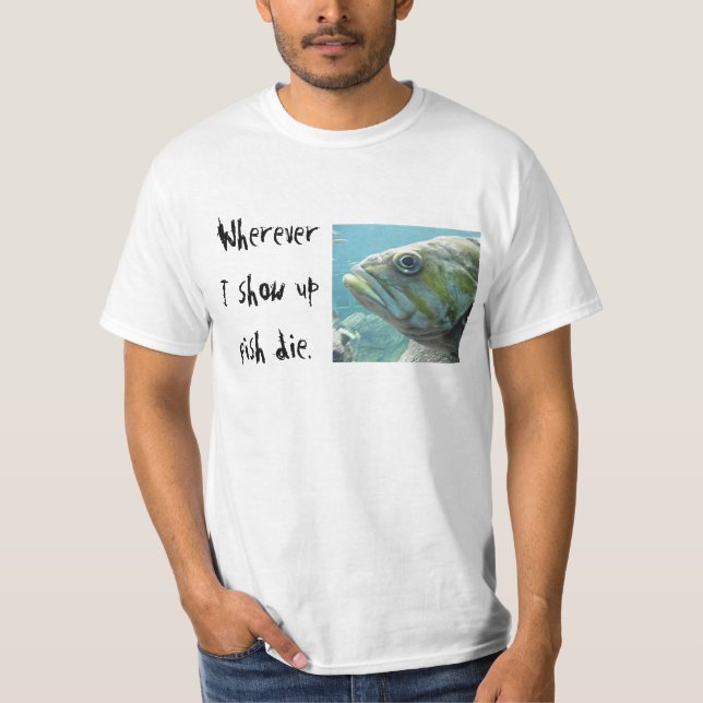 Camiseta Os peixes morrem (Frente)