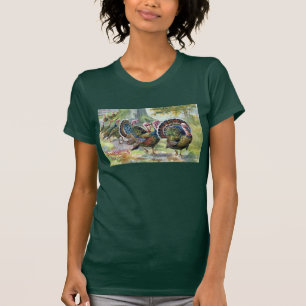 Camiseta Os perus tomam uma acção de graças do vintage d