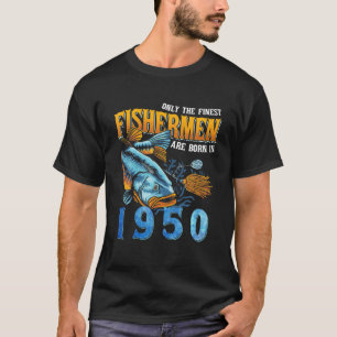Camiseta Os Pescadores Da Retro Vintage Estão A Nascer Em 1