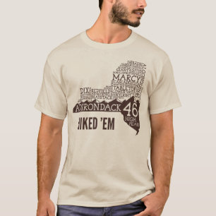 Camiseta Os picos altos de Adirondack caminharam o t-shirt