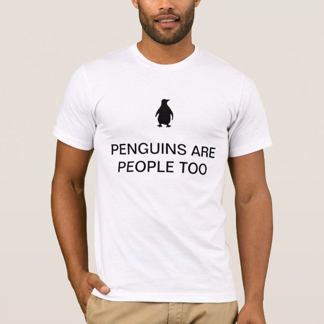 CAMISETA OS PINGUINS SÃO PESSOAS DEMASIADO!! (Frente)