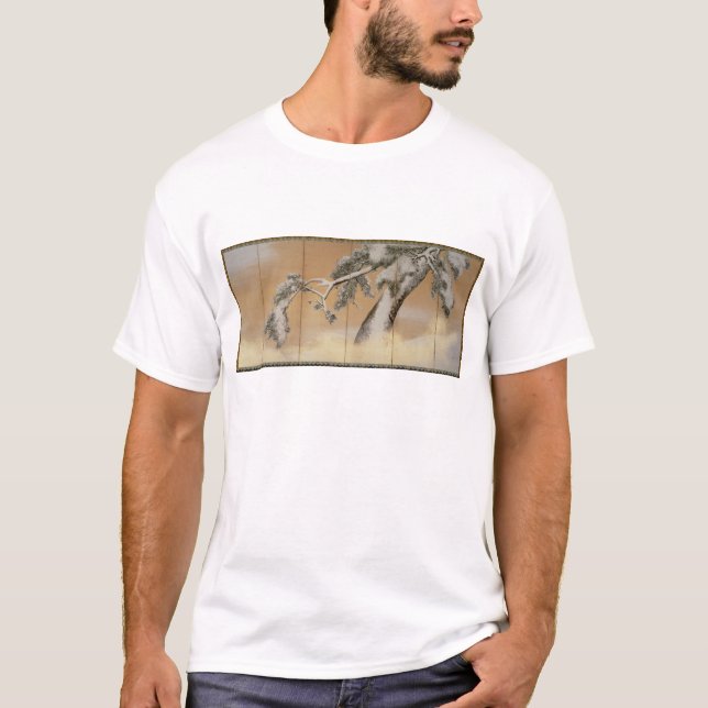 Camiseta Os pinhos sob a neve (Frente)