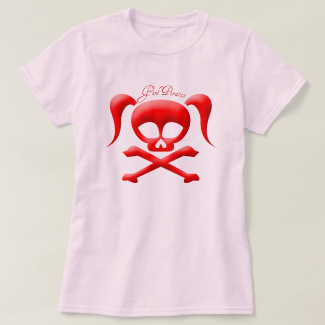 Camiseta Os piratas da menina couberam o t-shirt da boneca (Frente do Design)