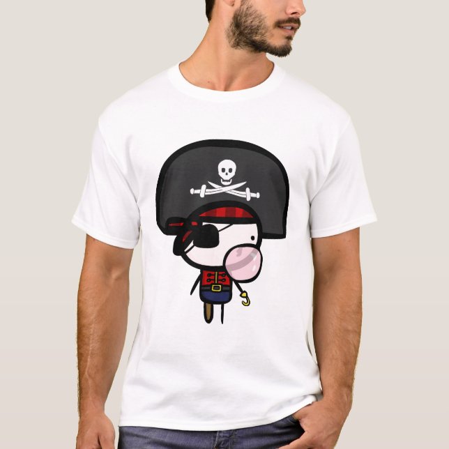 Camiseta Os piratas podem fundir bolhas demasiado (Frente)