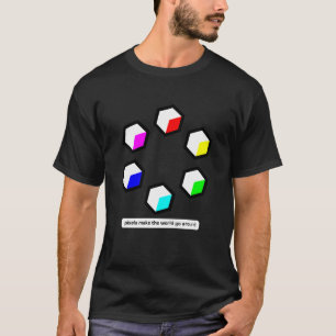 Camiseta Os pixéis fazem o mundo circundar