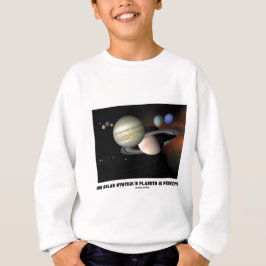 Camiseta Os planetas do nosso sistema solar em perspectiva
