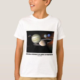Camiseta Os planetas do nosso sistema solar em perspectiva