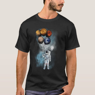 Camiseta Os Planetas Espaciais Do Astronauta Do Espaçador L