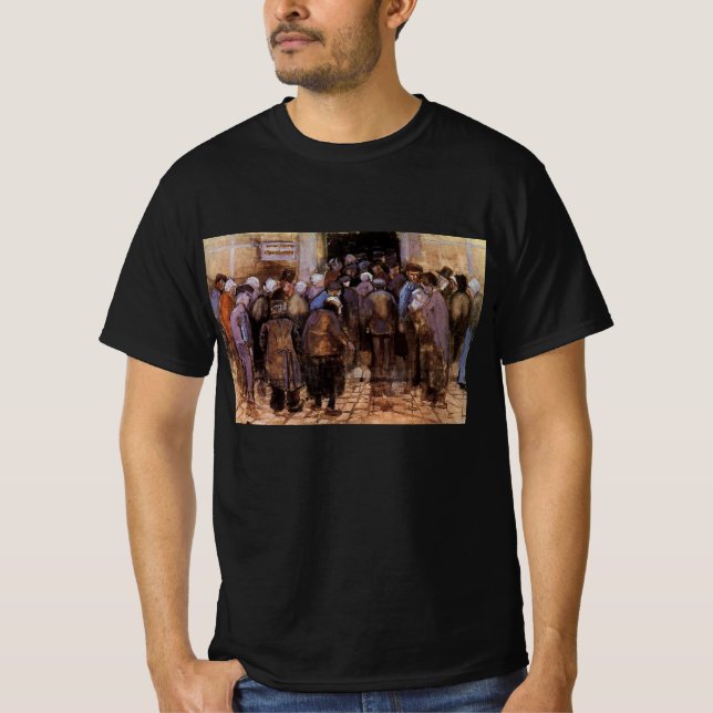 Camiseta Os pobres e o dinheiro de Vincent van Gogh (Frente)