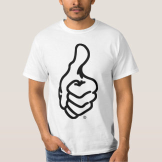 Camiseta Os polegares marcam acima o T