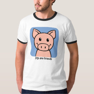 Camiseta Os porcos são amigos