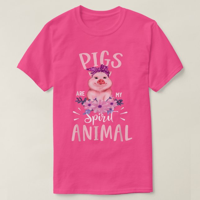 Camiseta Os Porcos São O Meu Espírito Animal Engraçado Porc (Frente do Design)