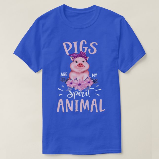 Camiseta Os Porcos São O Meu Espírito Animal Engraçado Porc (Frente do Design)