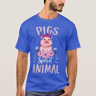 Camiseta Os Porcos São O Meu Espírito Animal Engraçado Porc