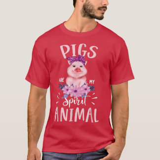 Camiseta Os Porcos São Os Meus Espíritos Animais Engraçados