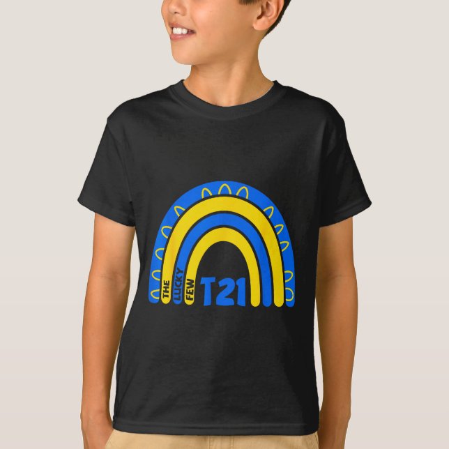 Camiseta Os poucos sortudos síndrome de down conscientizaçã (Frente)