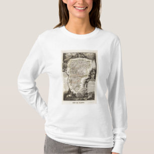 Camiseta Os povos e cidade mostrados colorem ao longo dos