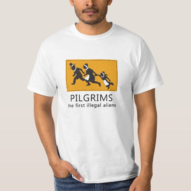 Camiseta Os primeiros imigrantes ilegais (Frente)