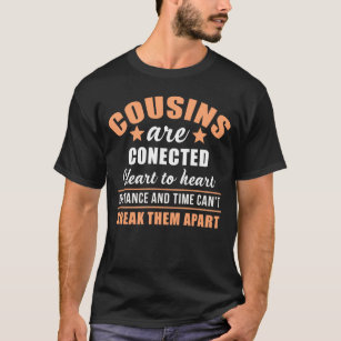 Camiseta Os Primos Estão Conectados De Coração A Distância 