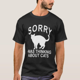 Camiseta Os problemas do gato PESAROSOS EU PENSAVA CATS.png