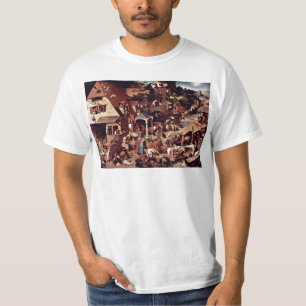 Camiseta Os provérbio holandeses por Bruegel D. Ä. Pieter