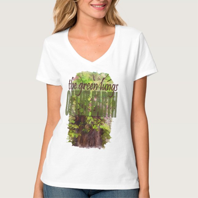 Camiseta Os Pulmões Verdes Da Terra (Frente)