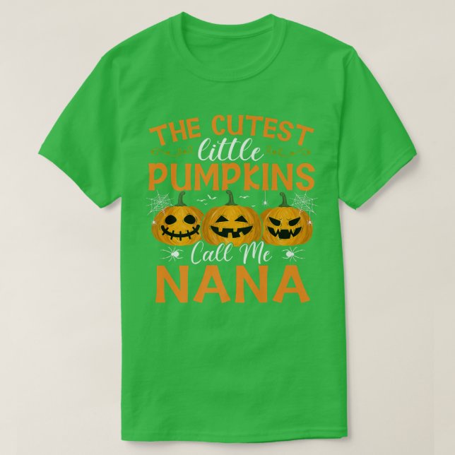 Camiseta Os Pumpkins Mais Loucos Me Chamam De Nana Hallowee (Frente do Design)