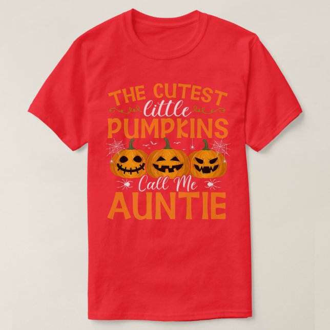 Camiseta Os Pumpkins Mais Loucos Me Chamam De Tia Hallowee (Frente do Design)
