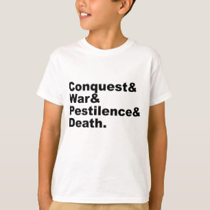 Camiseta Os Quatro Cavaleiros - Conquista Guerra Pestilênci