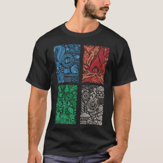 Camiseta Os Quatro Elementos da Natureza vintage