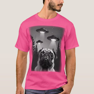 Camiseta Os Raptos De Alienígenas Do Bulldog Francês Selfia