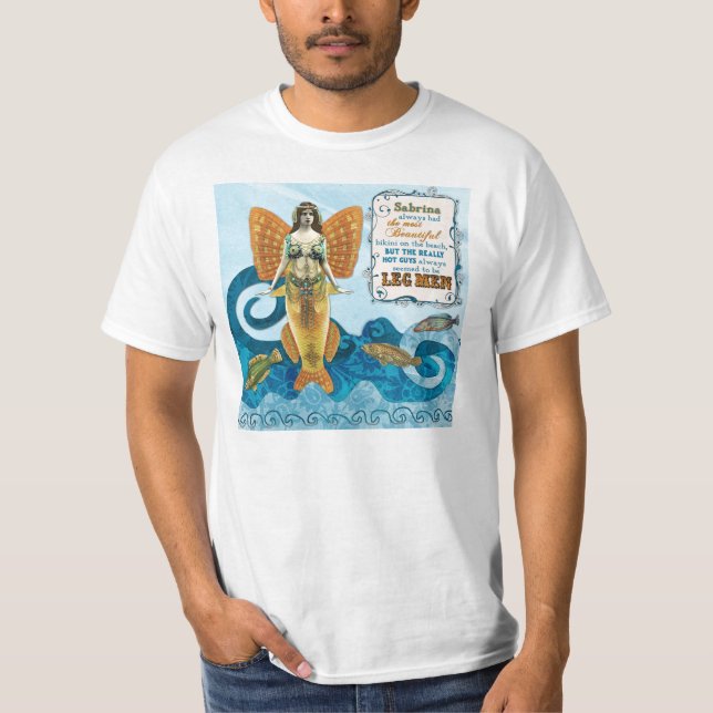 Camiseta Os rasgos de uma sereia (Frente)