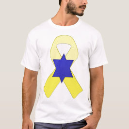Camiseta Os reféns israelenses ficam com a fita amarela isr