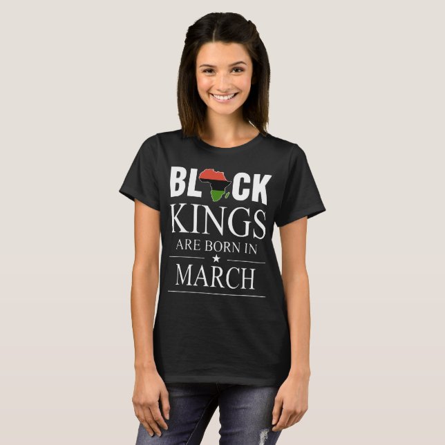 Camiseta os reis negros são nasceres em t-shirts de march a (Frente Completa)