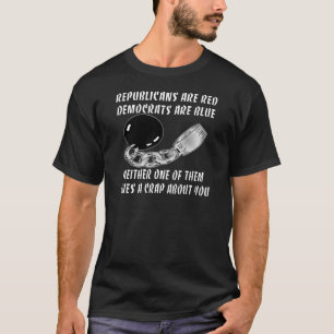 Camiseta Os republicanos são Democratas vermelhas são azu